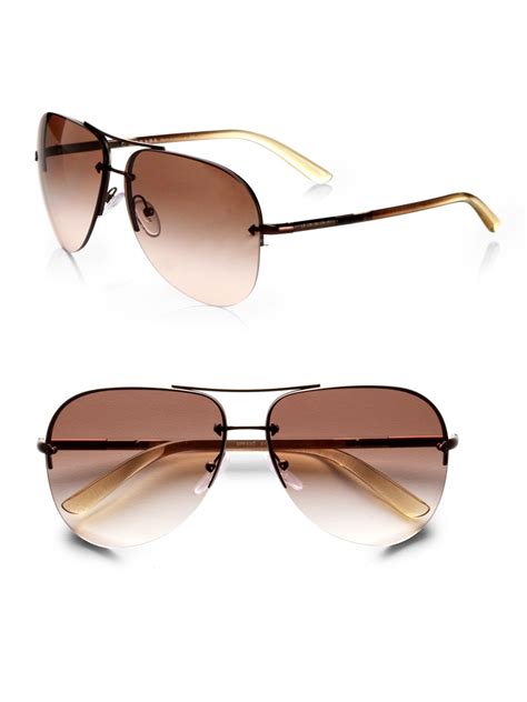 Prada rimless aviator sunglasses